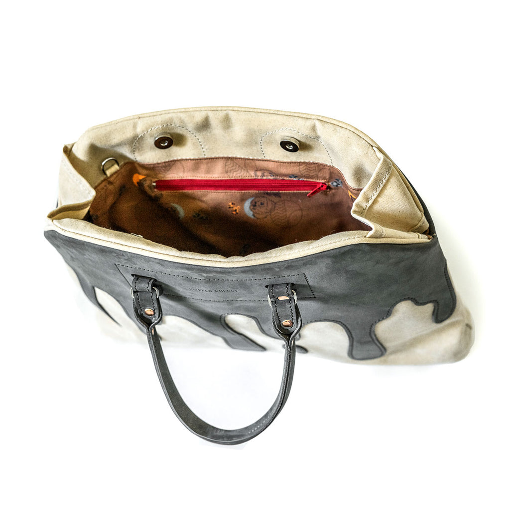 Holden Workbag Leather Drip in Nubuck Grey