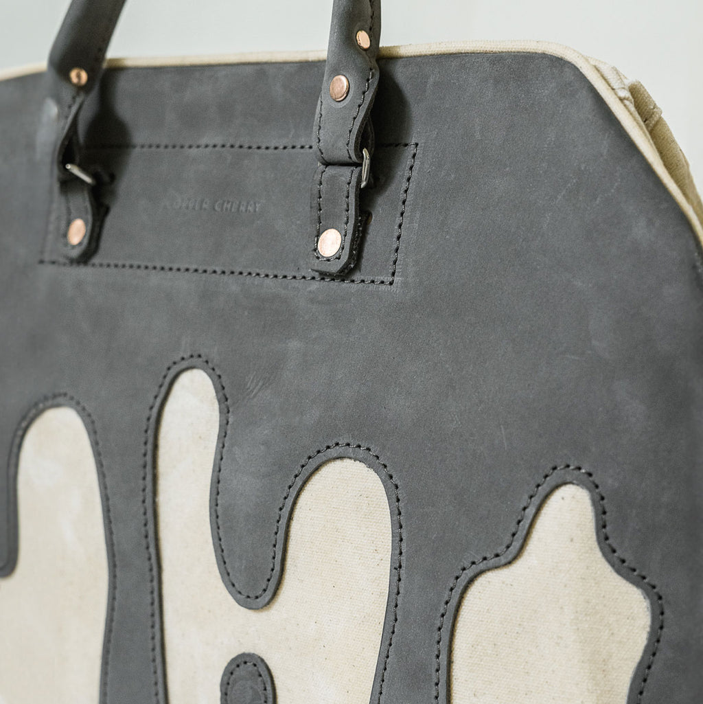 Holden Workbag Leather Drip in Nubuck Grey
