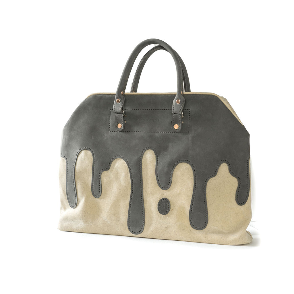 Holden Workbag Leather Drip in Nubuck Grey