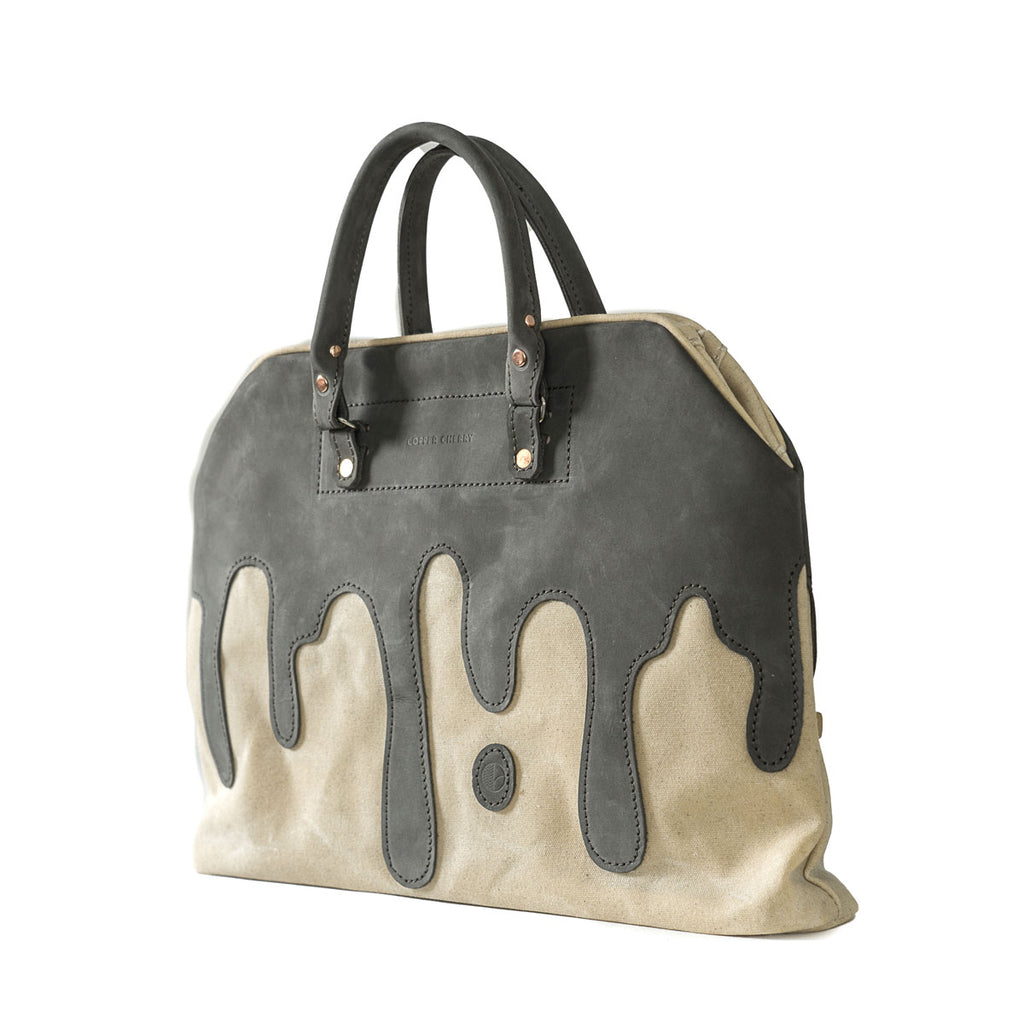 Holden Workbag Leather Drip in Nubuck Grey