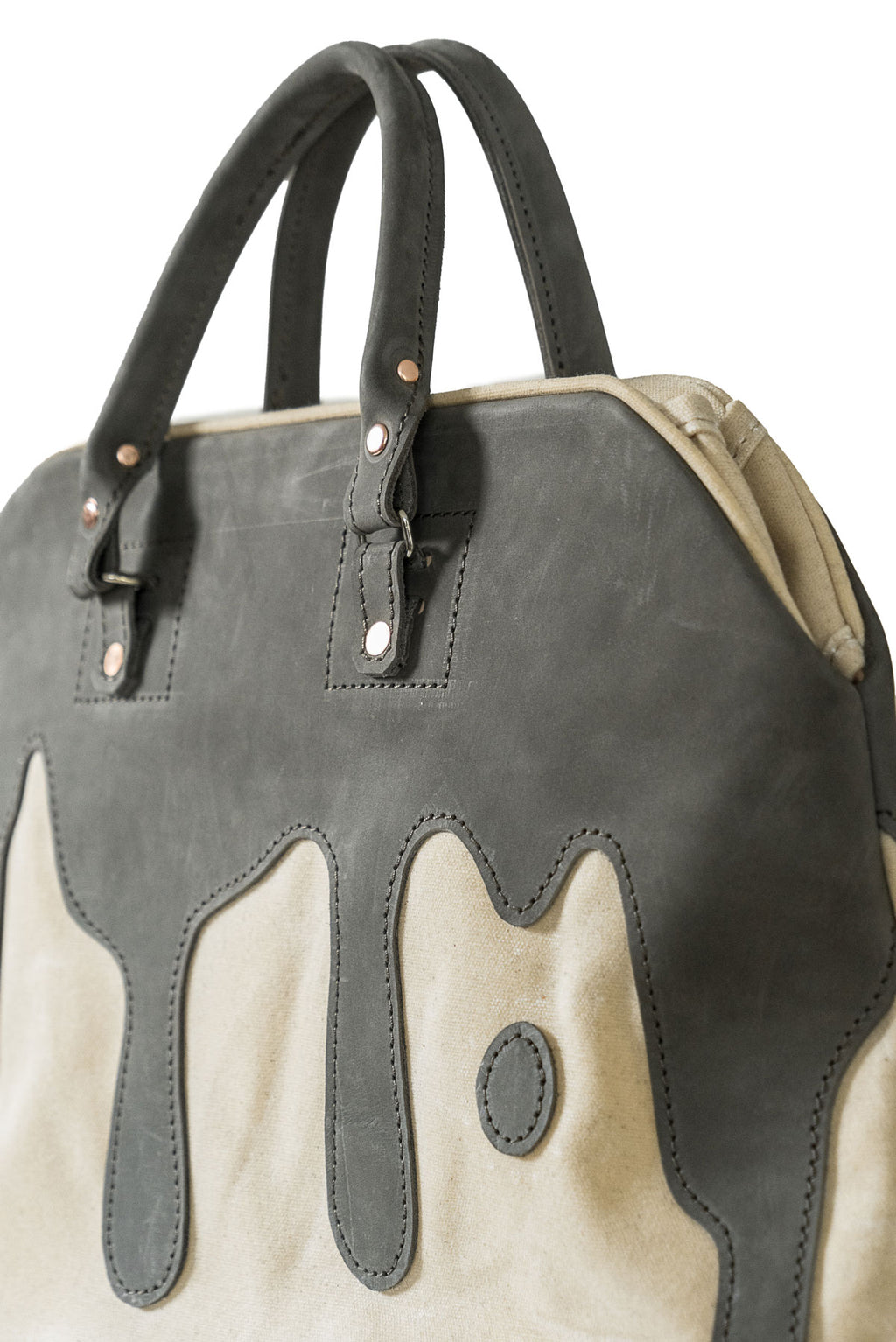 Holden Workbag Leather Drip in Nubuck Grey