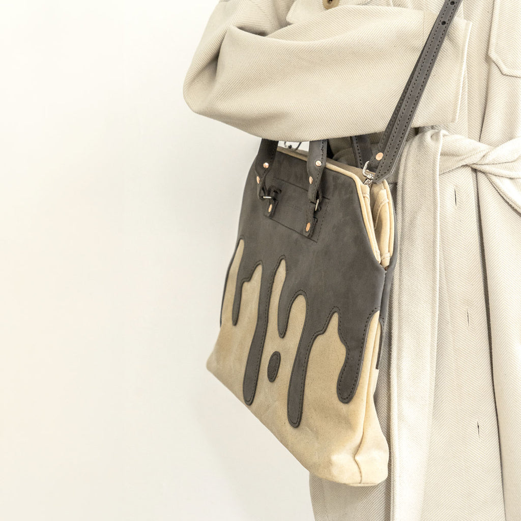 Holden Workbag Leather Drip in Nubuck Grey