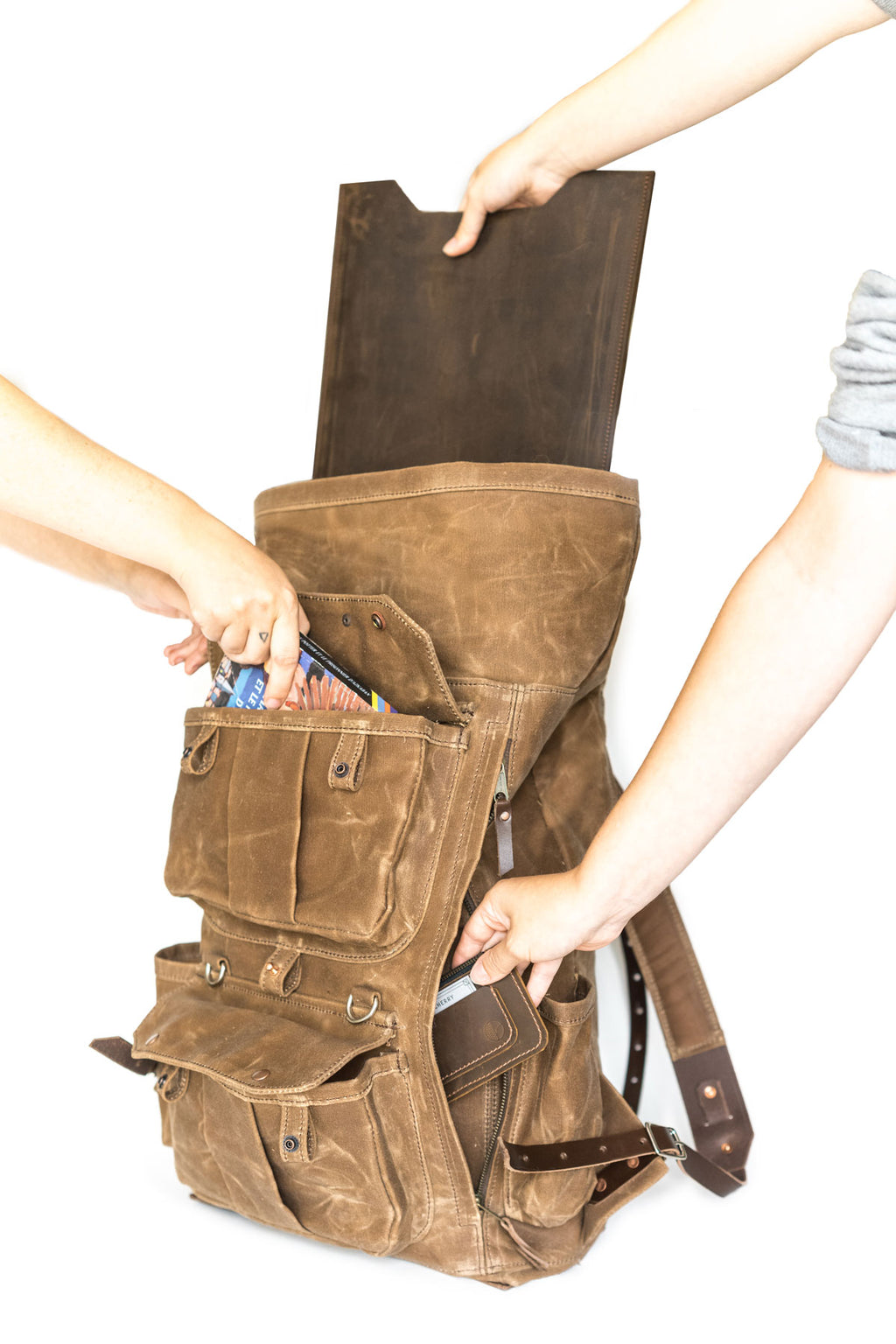 Cadmus Backpack in Brush Brown