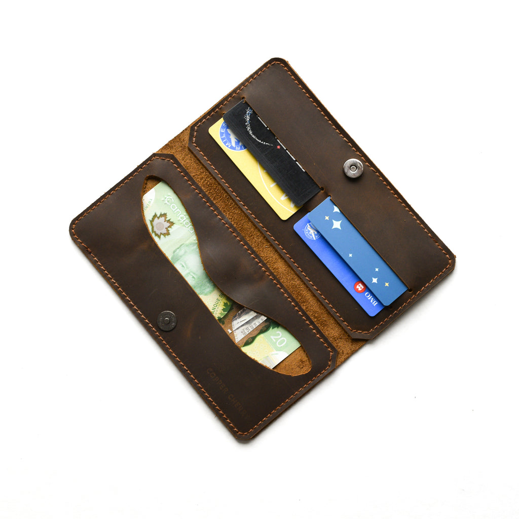 The Flat Wallet in Brown