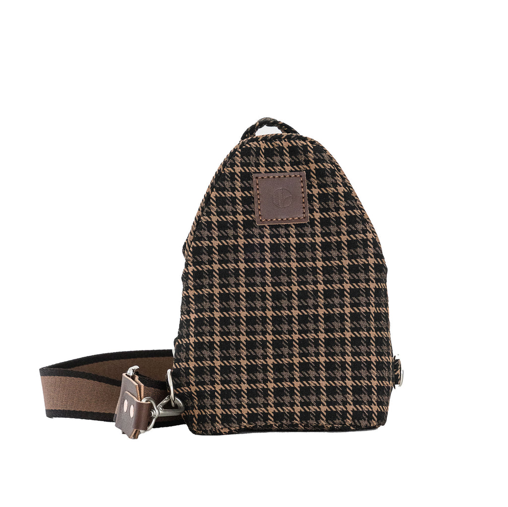 Mini Hayden 20 in Black and Brown Tartan