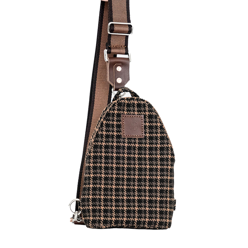 Mini Hayden 20 in Black and Brown Tartan