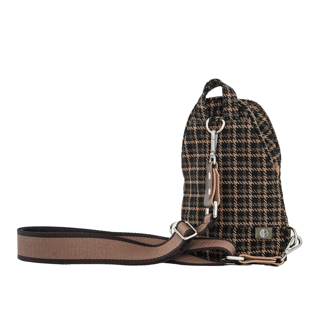 Mini Hayden 20 in Black and Brown Tartan