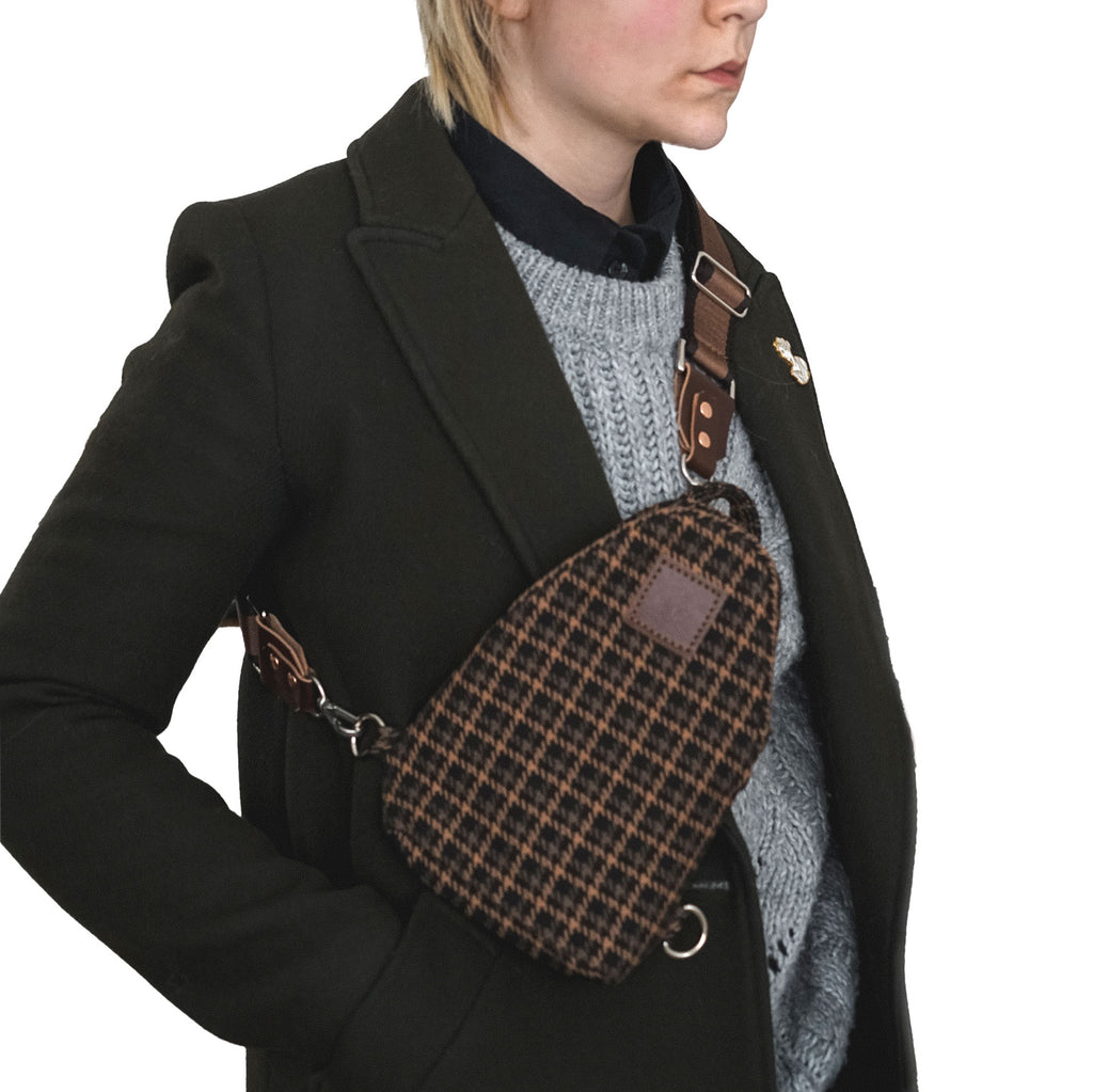 Mini Hayden 20 in Black and Brown Tartan