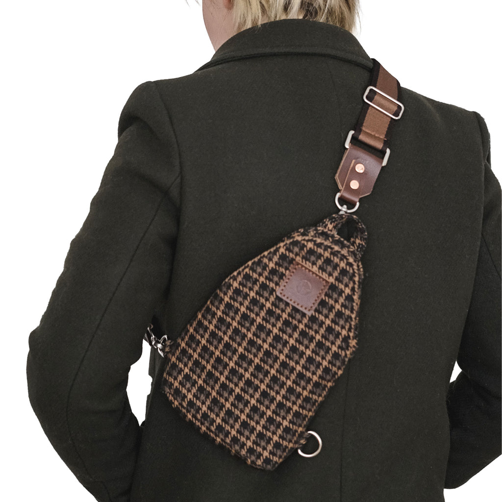 Mini Hayden 20 in Black and Brown Tartan